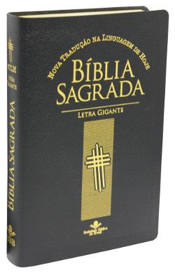 Bíblia Sagrada NTLH Letra Gigante Capa em Couro Especial